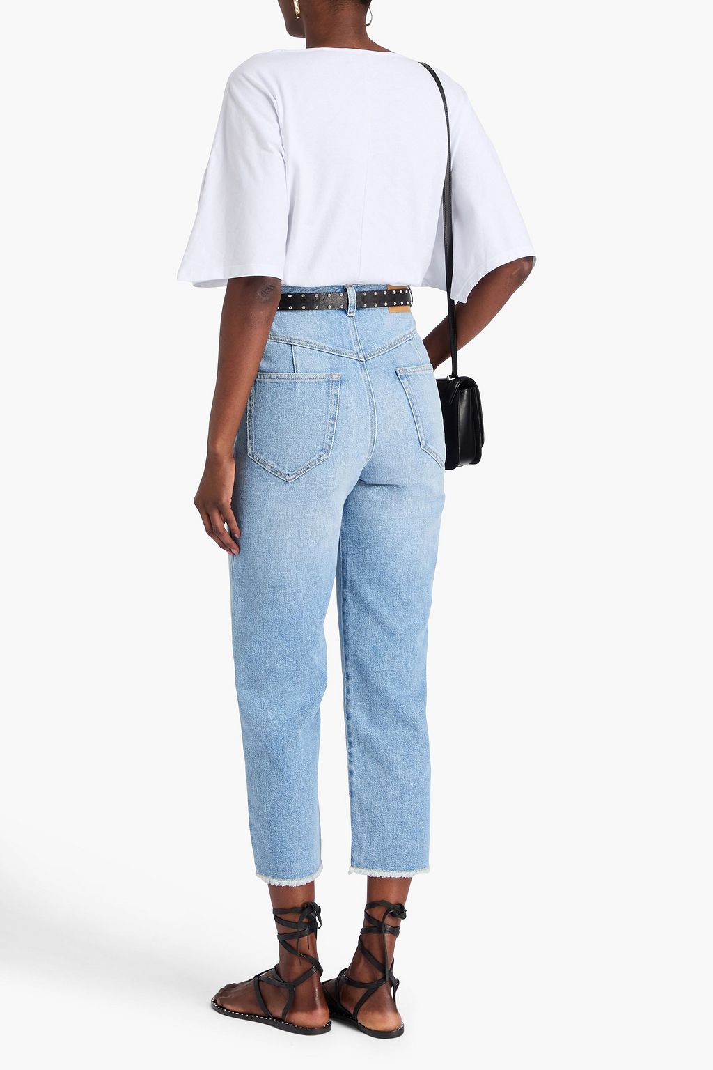 ISABEL MARANT クロップド ハイライズ ストレートレッグジーンズ
