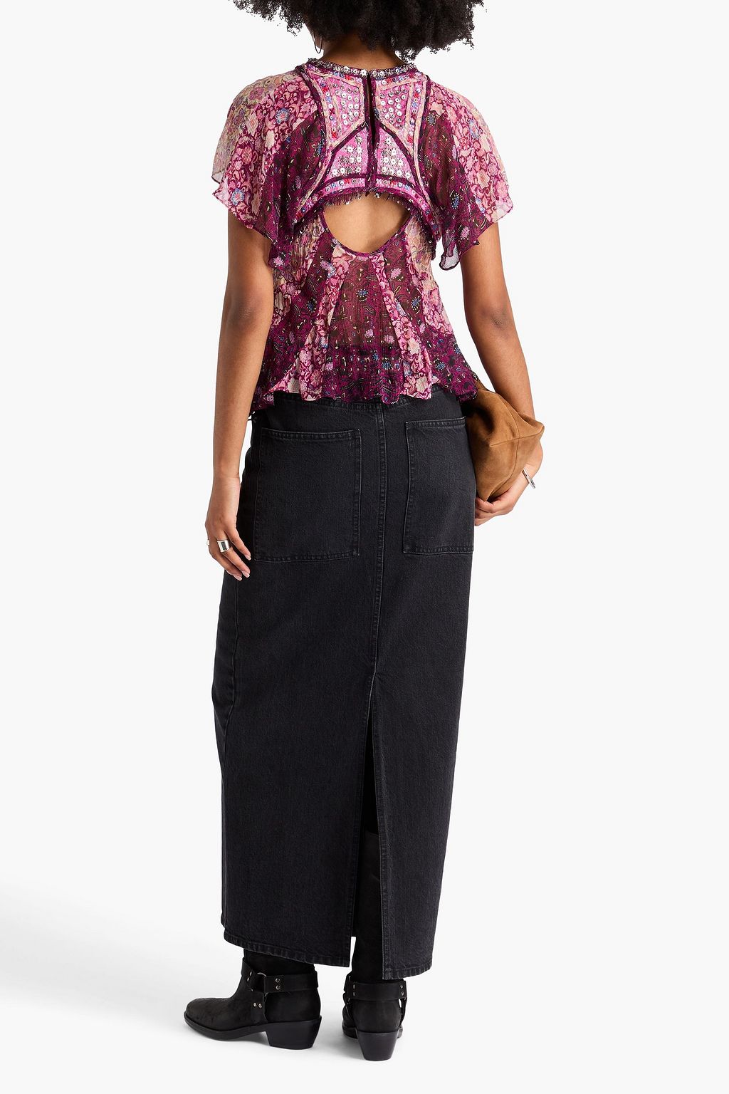 ISABEL MARANT シルククレポン トップス ペイズリープリント