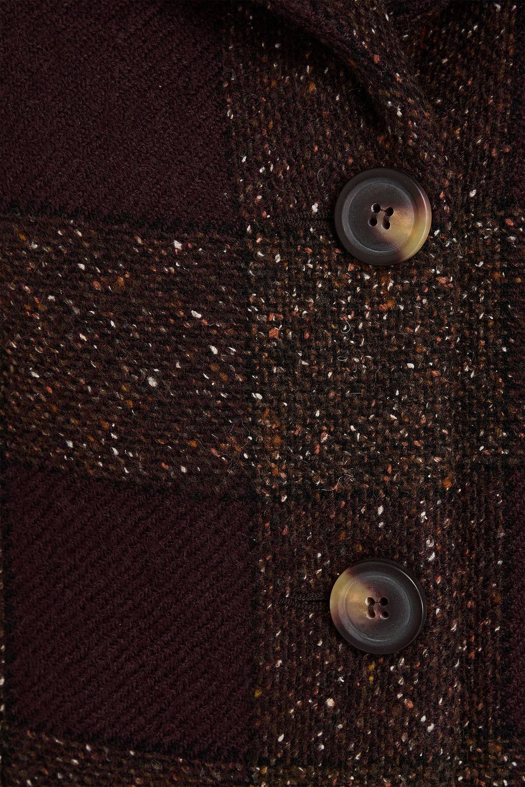 CLAUDIE PIERLOT Cropped checked bouclé blazer