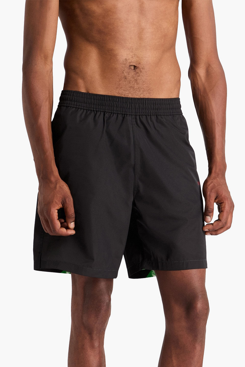  Off-white - Printed Mid-length Swim Shorts - Schwarz - S 