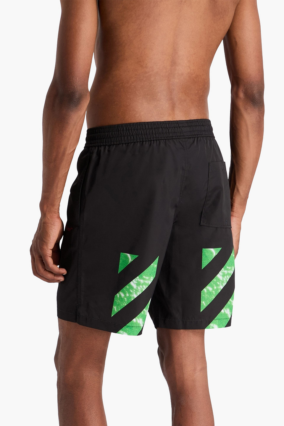  Off-white - Printed Mid-length Swim Shorts - Schwarz - S 