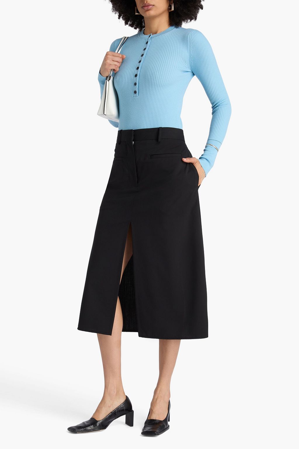 PROENZA SCHOULER リブ編みメリノウール混 セーター