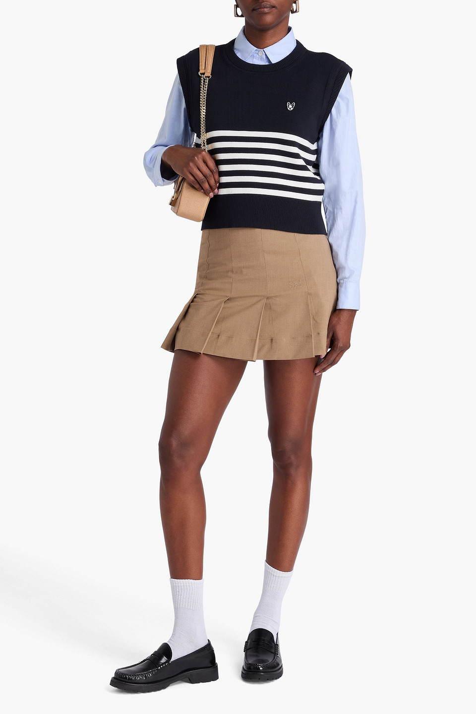  Claudie Pierlot - Strickweste Mit Streifen - Blau - L 