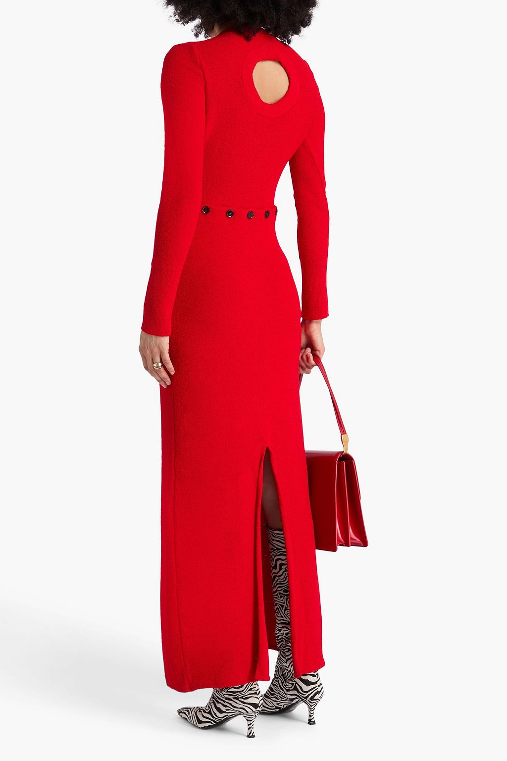 PROENZA SCHOULER Lara wandelbares Maxikleid aus Bouclé mit Cut-out