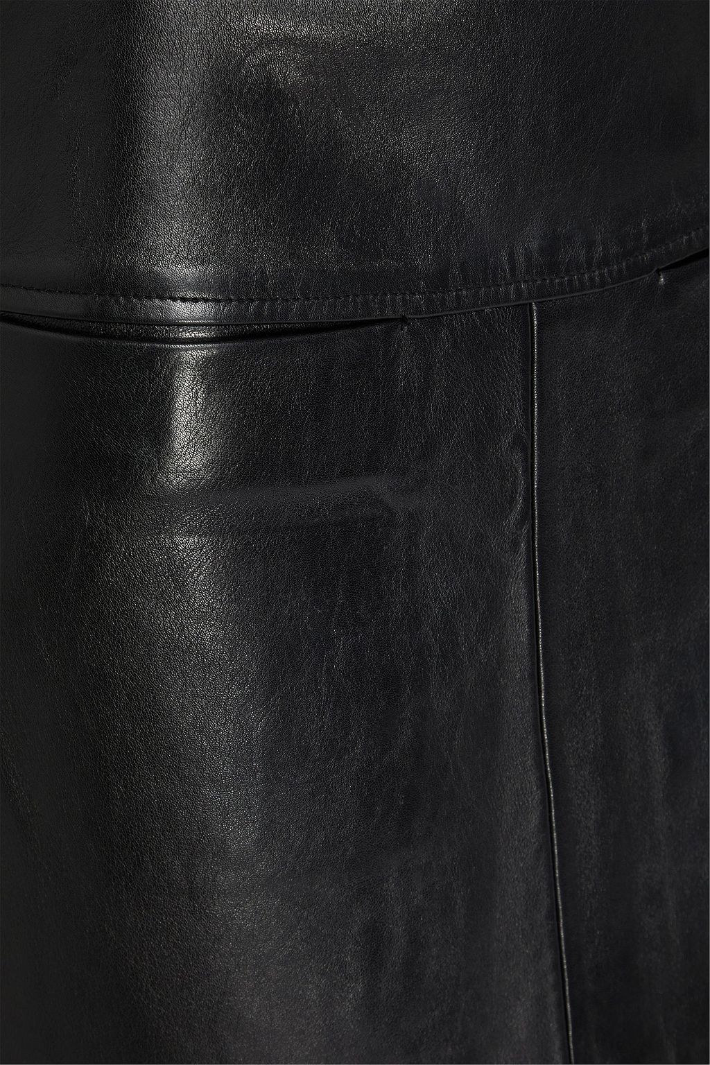 CLAUDIE PIERLOT 플리츠 디테일 크레퐁 미디 스커트