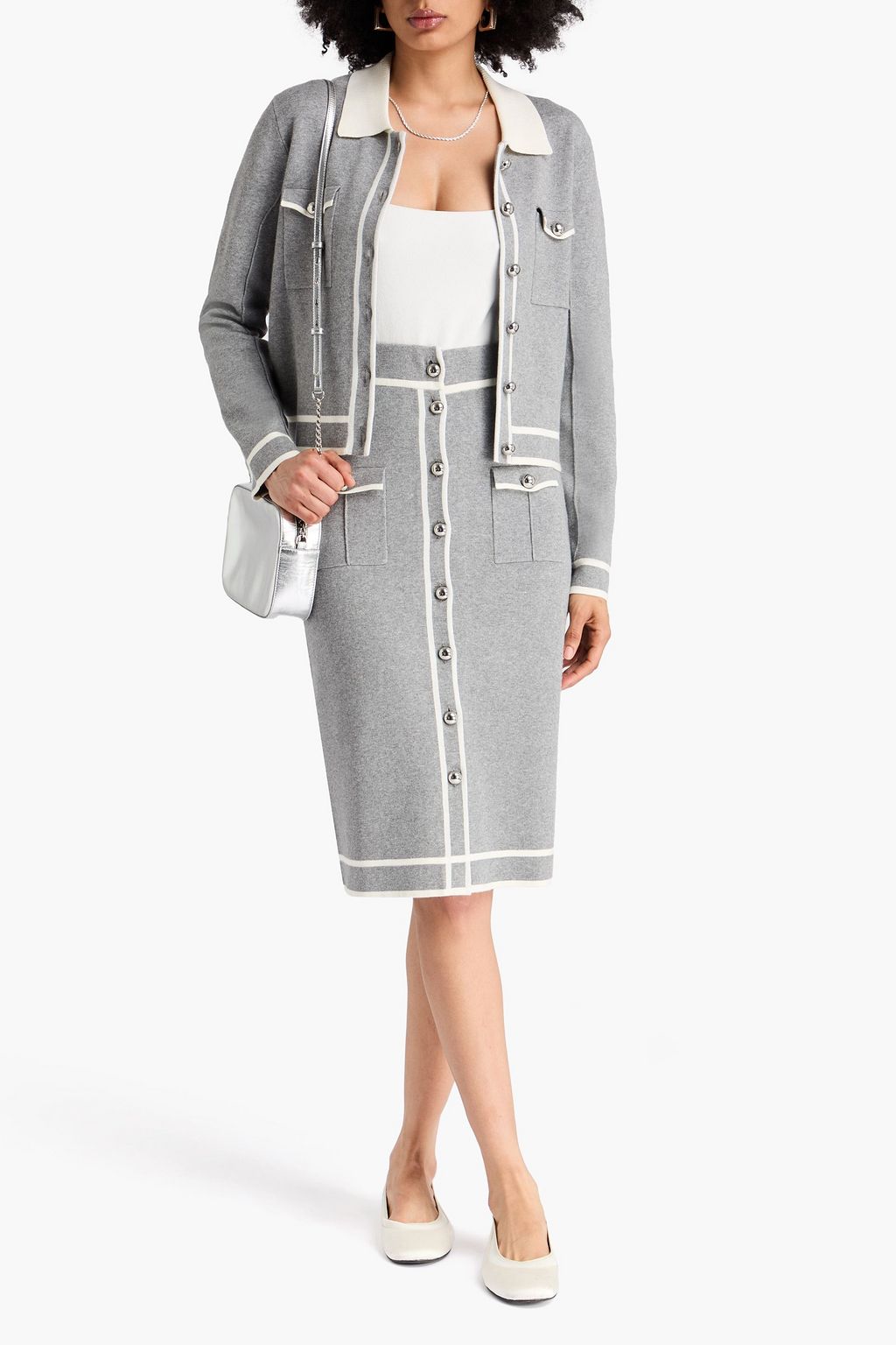 CLAUDIE PIERLOT ストレッチニット ミディワンピース