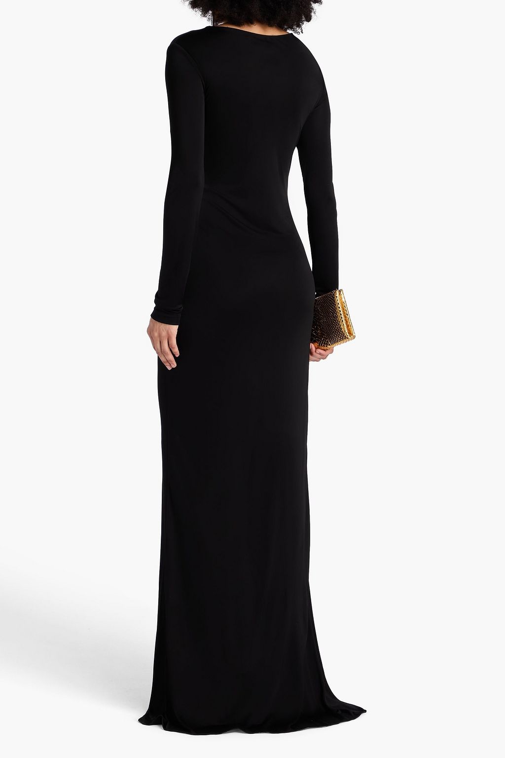 SAINT LAURENT Robe aus glänzendem Jersey
