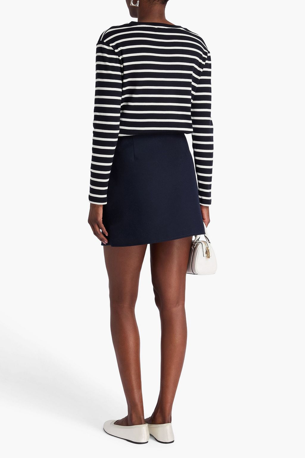 CLAUDIE PIERLOT Striped cotton-jersey top