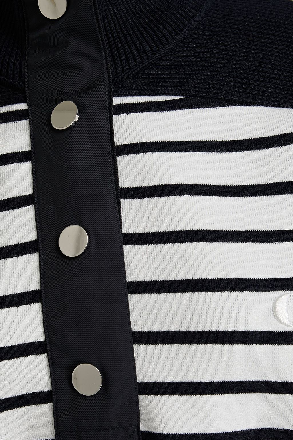 CLAUDIE PIERLOT Striped knitted turtleneck sweater