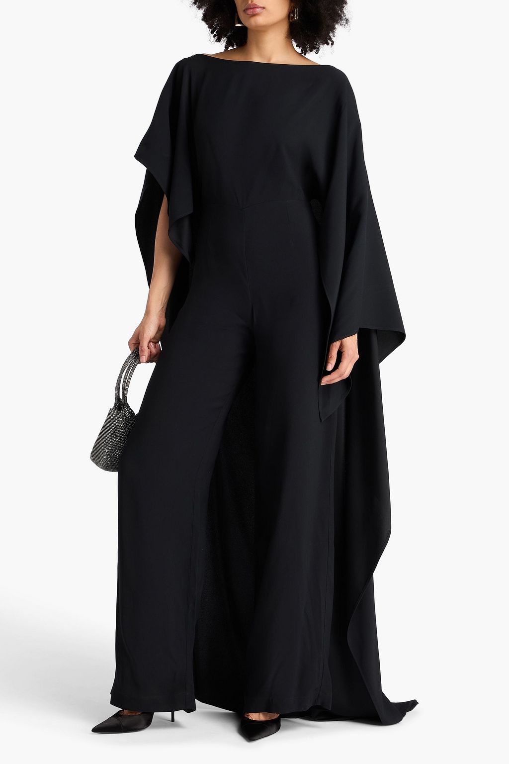 TALLER MARMO 케이프 스타일 크레이프 점프수트