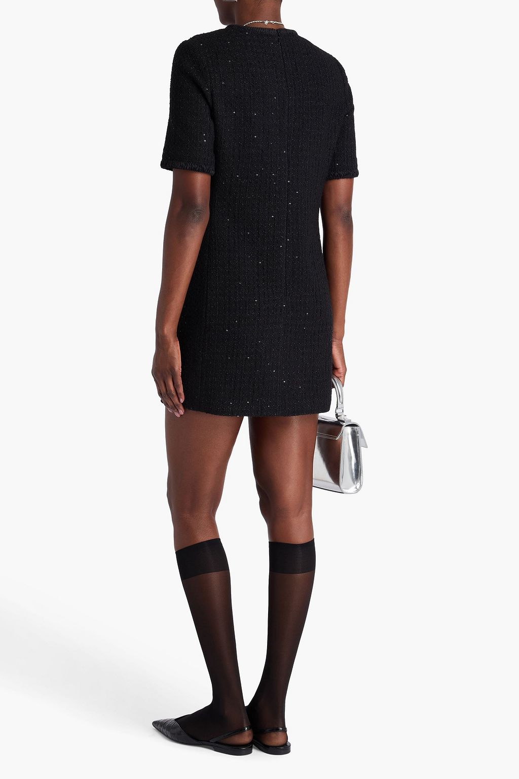 CLAUDIE PIERLOT Sequin-embellished bouclé-tweed mini dress
