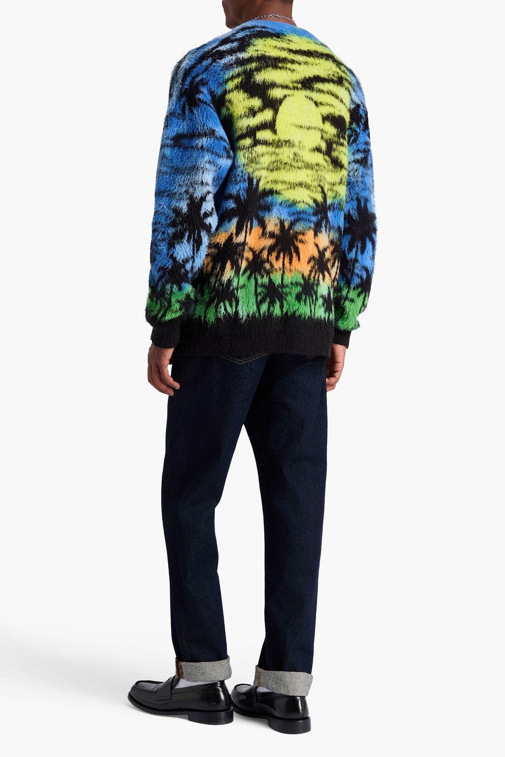 CELINE Brushed cotton-blend jacquard cardigan