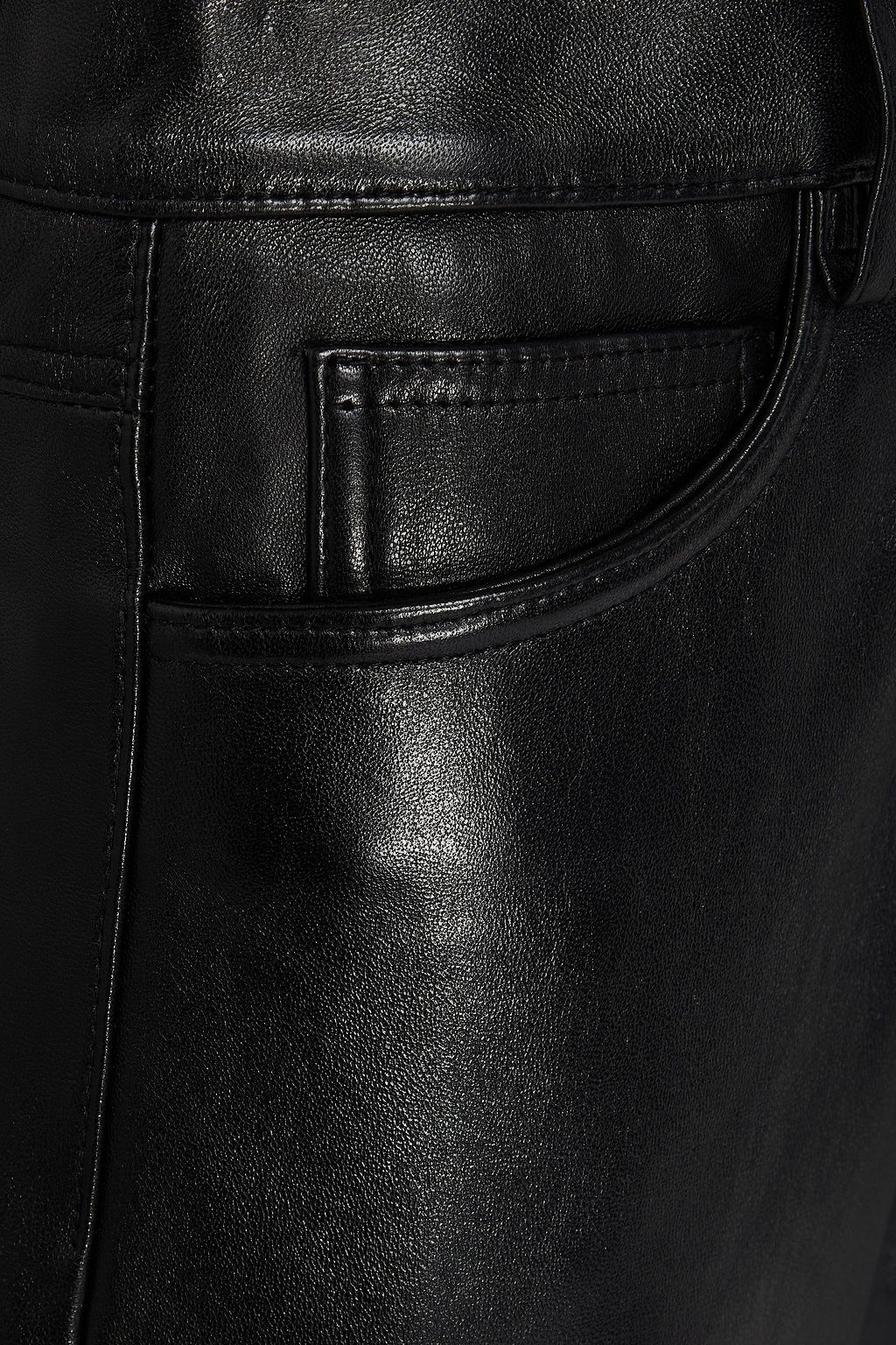 CLAUDIE PIERLOT 가죽 스트레이트 레그 팬츠