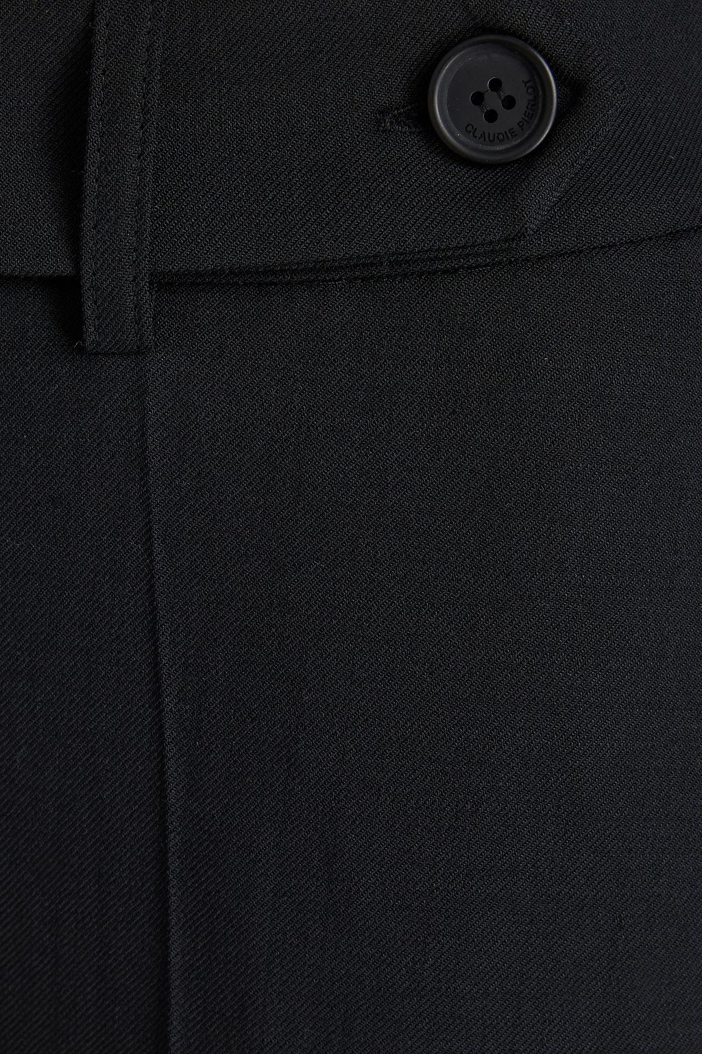 CLAUDIE PIERLOT 울 혼방 트윌 와이드 레그 팬츠