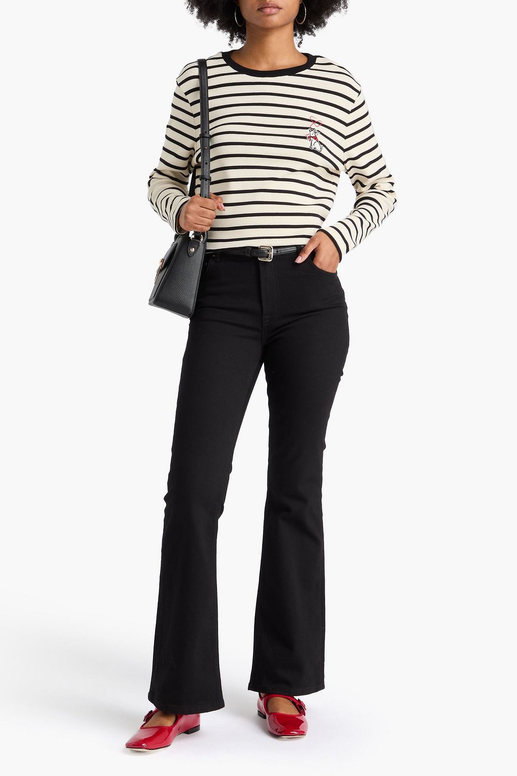 CLAUDIE PIERLOT Paul high-rise flared jeans