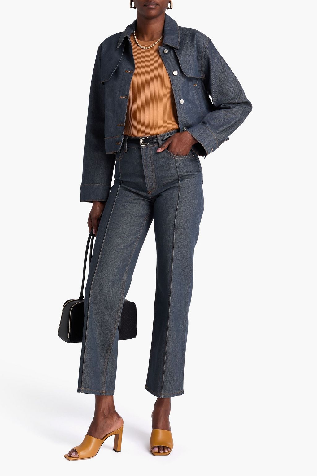 CLAUDIE PIERLOT Hoch sitzende Jeans „Claude“ mit geradem Bein