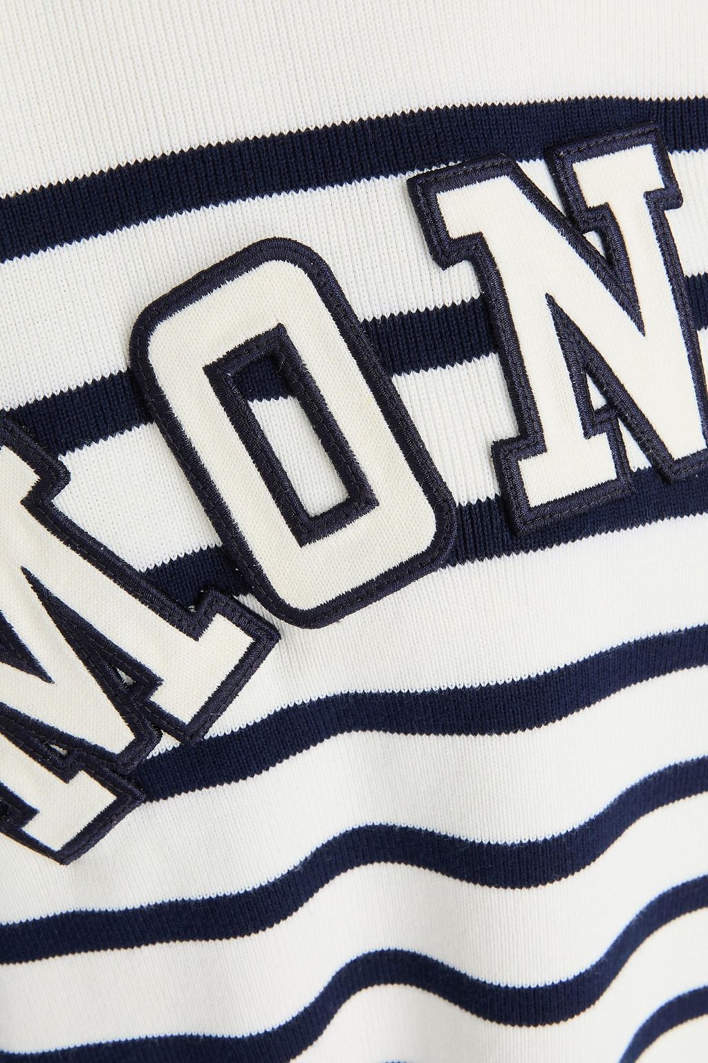 MONCLER コットン トップス ストライプ 刺繍