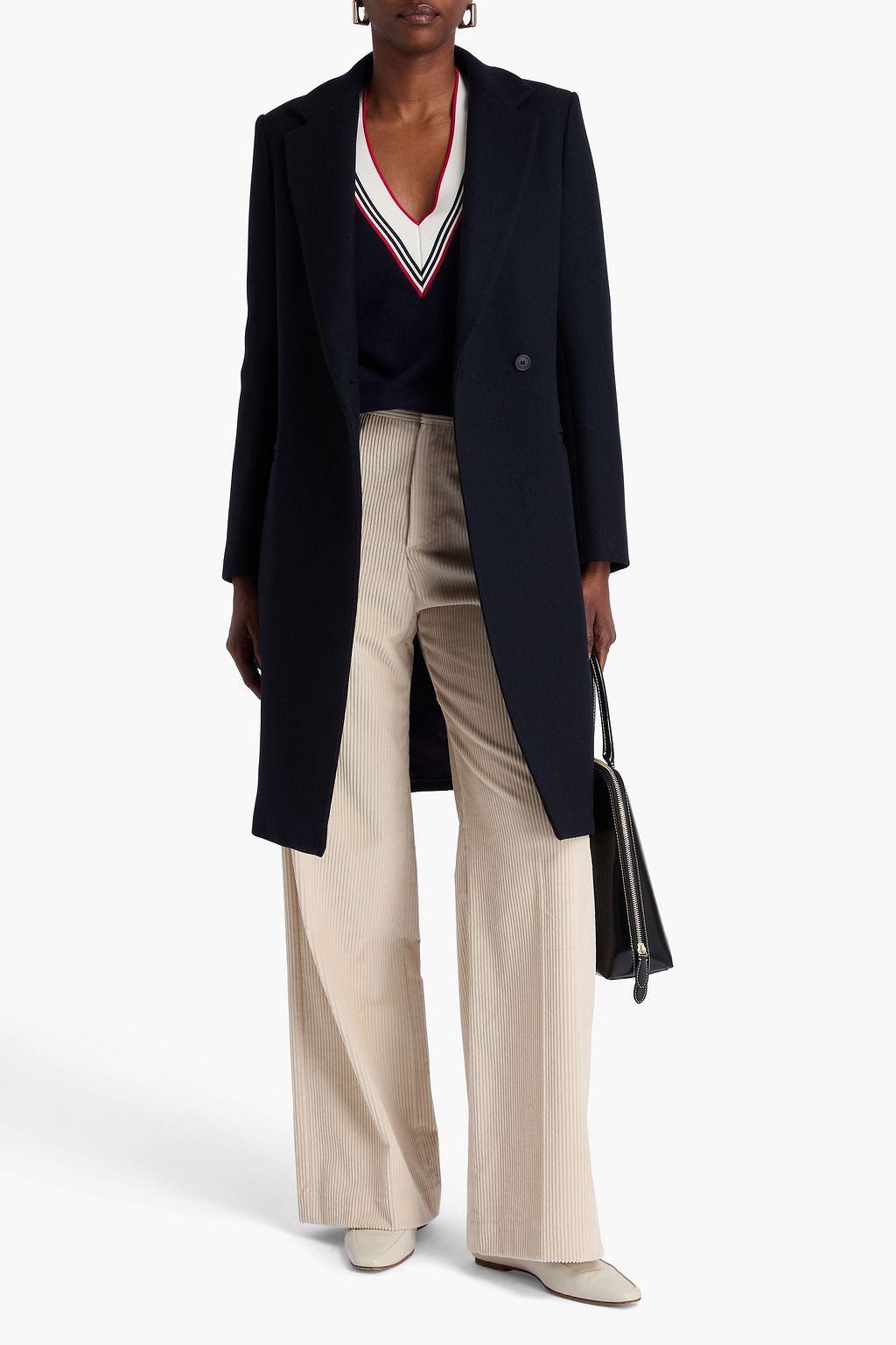 CLAUDIE PIERLOT 울 혼방 트위드 코트