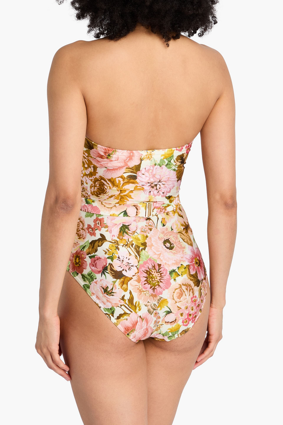  Zimmermann - Bandeau-badeanzug Mit Floralem Print Und Gürtel - Bunt - 0 