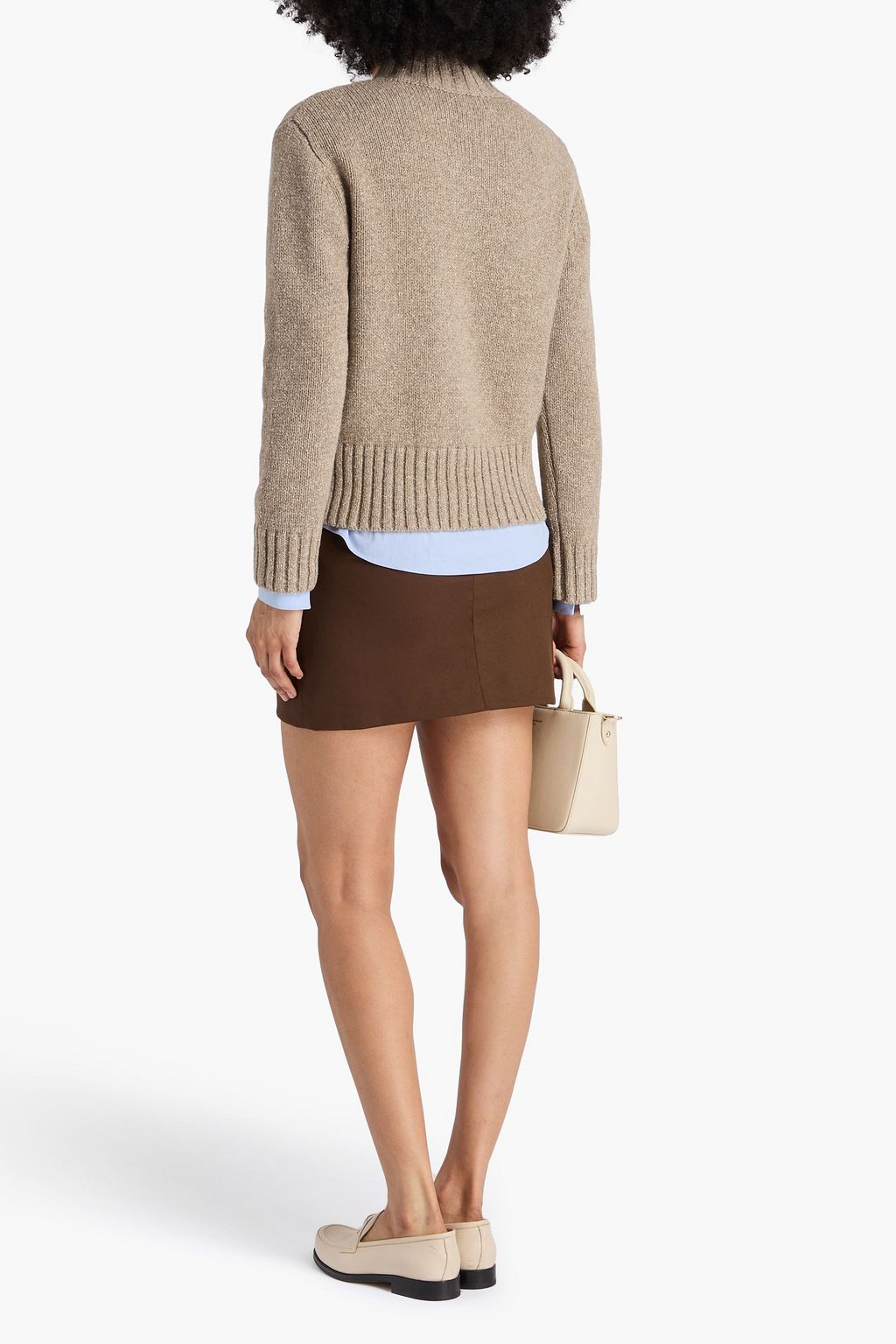 CLAUDIE PIERLOT 울 실크 혼방 터틀넥 스웨터