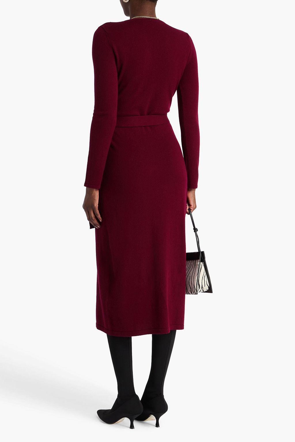DIANE VON FURSTENBERG Astrid wool and cashmere-blend midi wrap dress