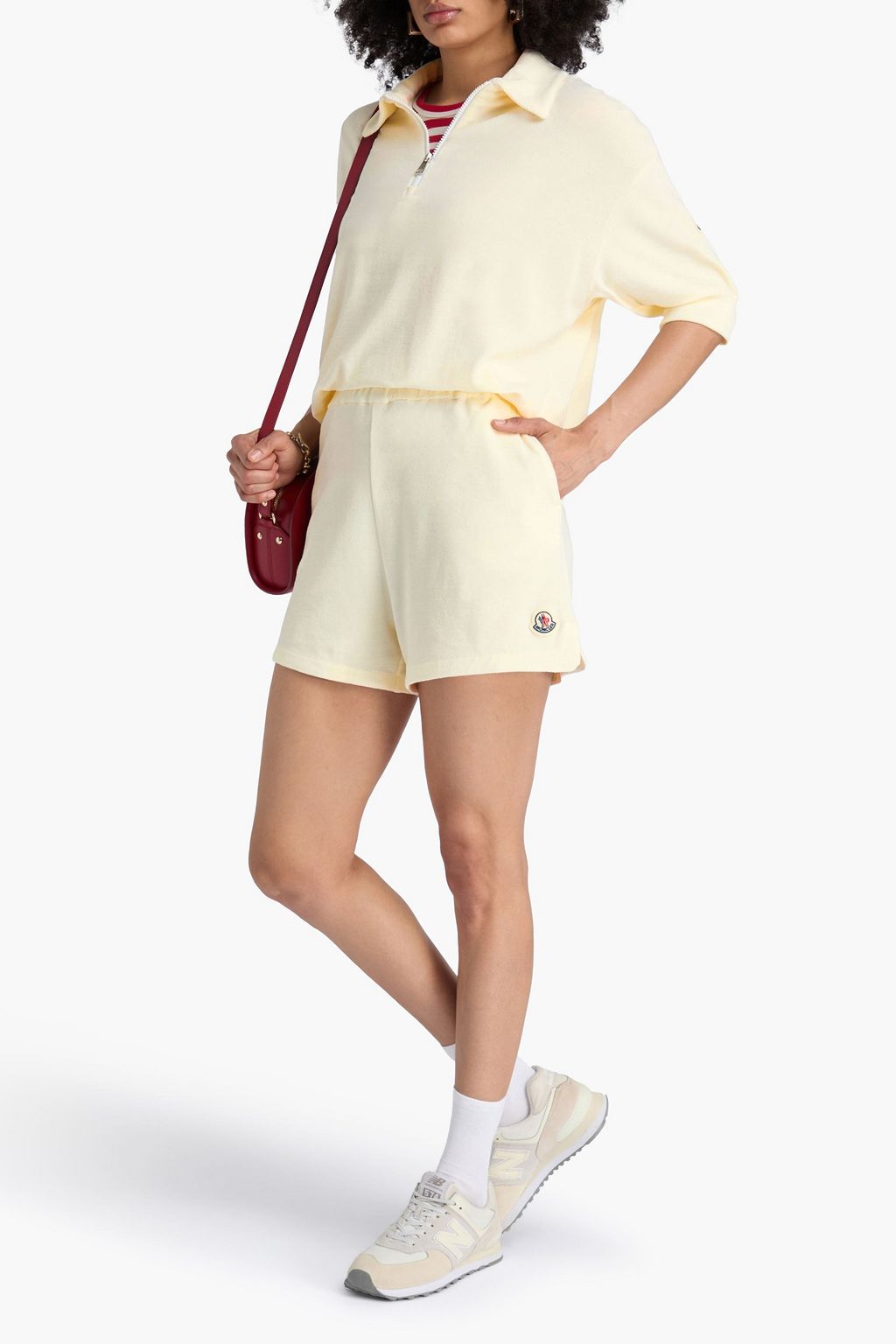MONCLER コットン混テリー ショートパンツ