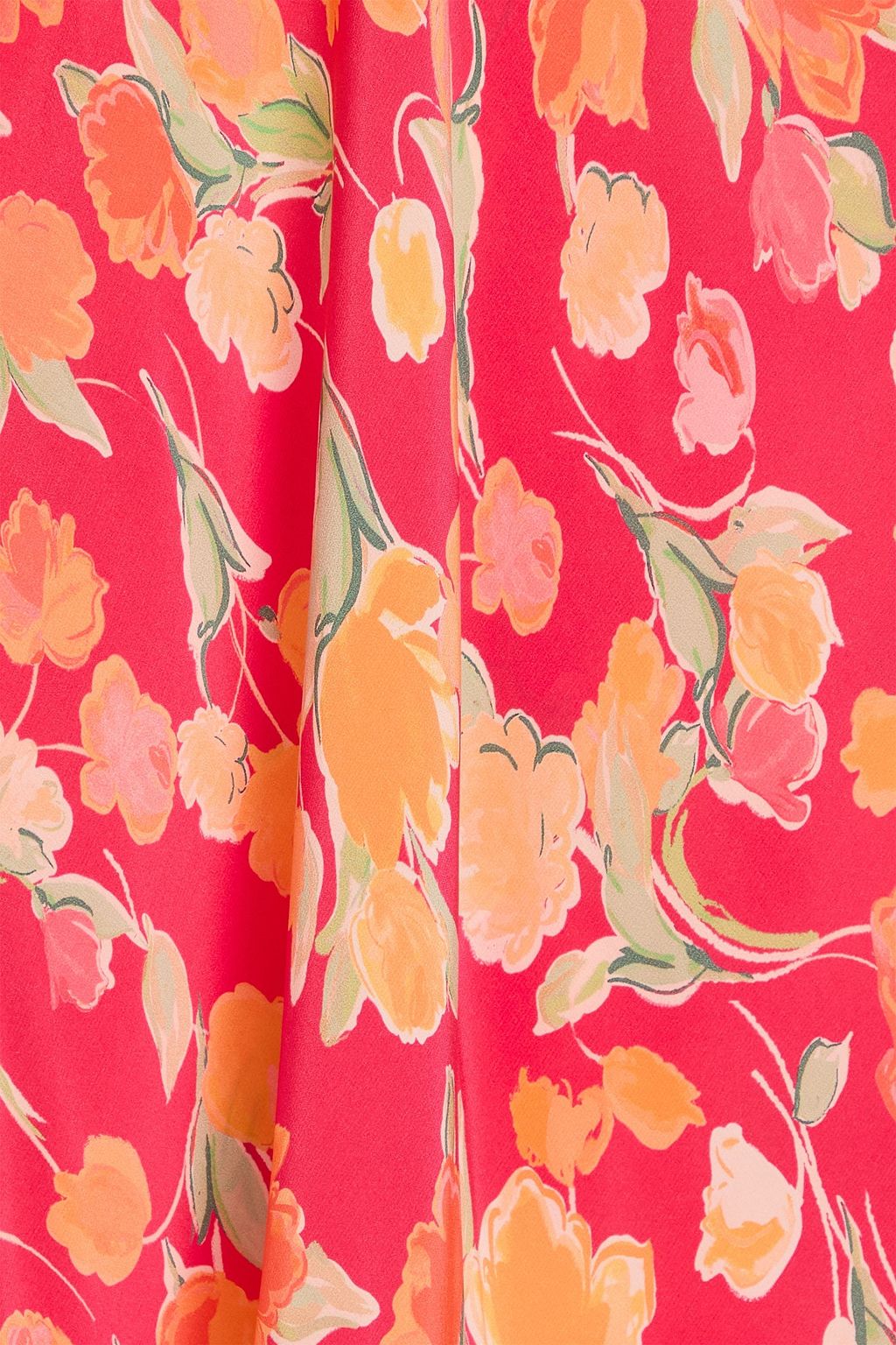 RIXO Midikleid „Jeanie“ aus Crêpe de Chine aus Seide mit floralem Print