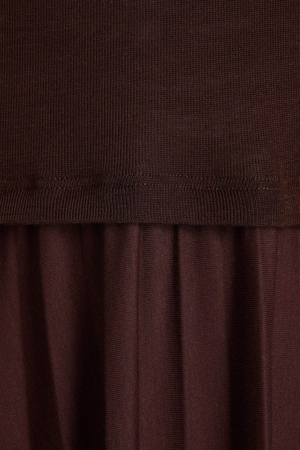 CLAUDIE PIERLOT ジャージー ミディワンピース リブ編みニットパネル