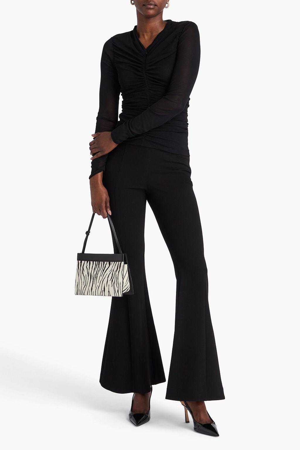 DIANE VON FURSTENBERG Barcelona crepe flared pants