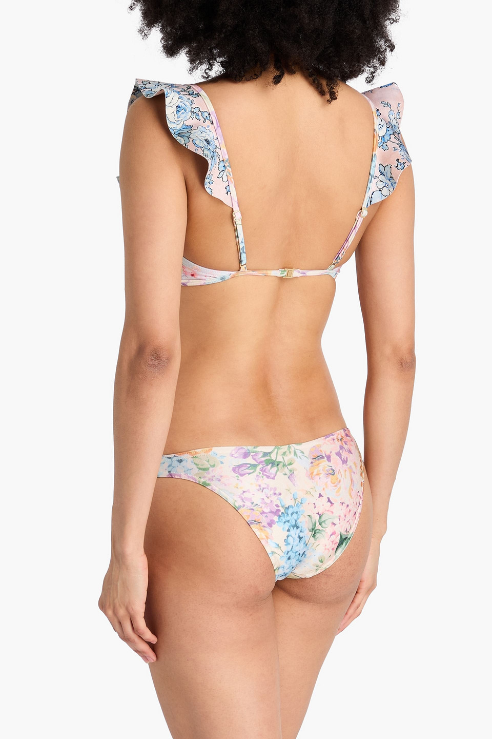  Zimmermann - Bikini-oberteil Mit Floralem Print Und Rüschen - Pink - 3 