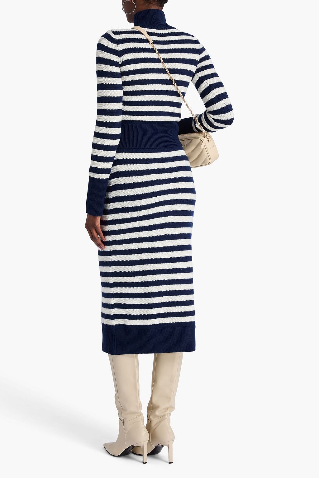CLAUDIE PIERLOT Striped wool midi skirt