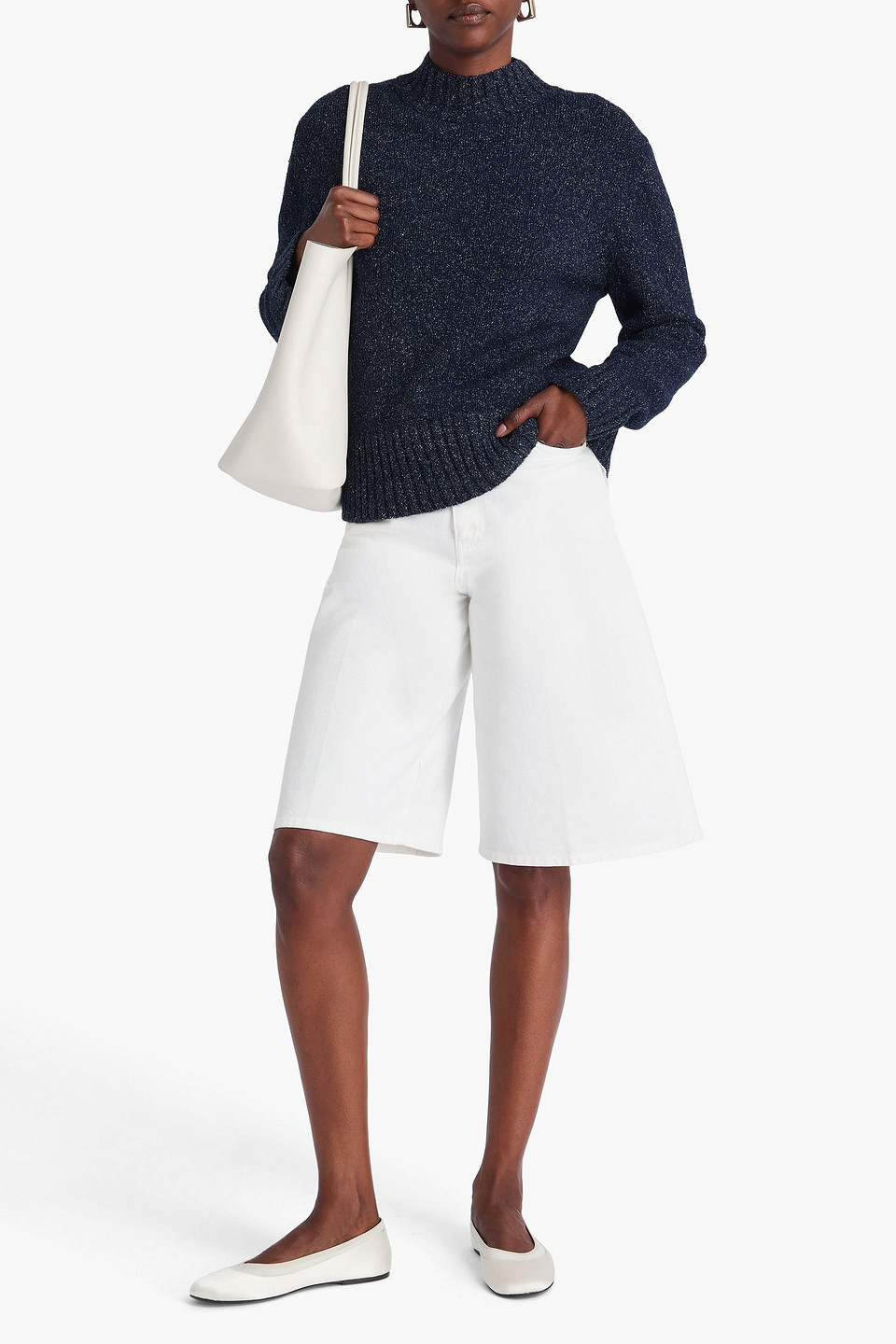  Claudie Pierlot - Rollkragenpullover Aus Einer Woll-seidenmischung - Blau - M 