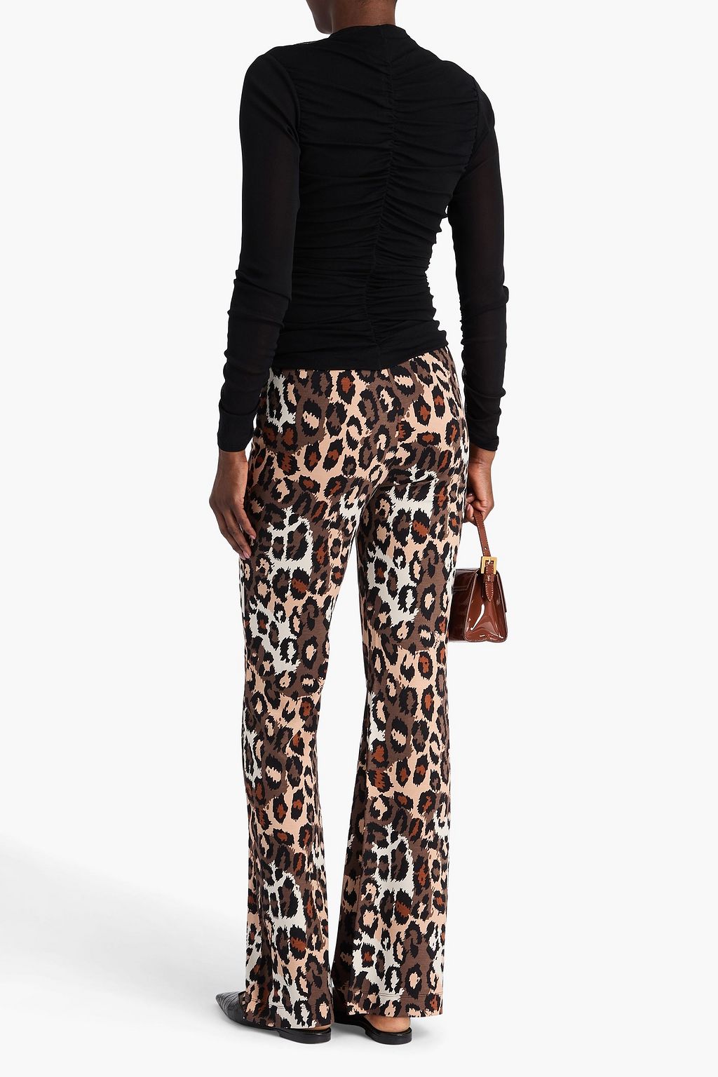DIANE VON FURSTENBERG Brooklyn leopard-print jersey flared pants