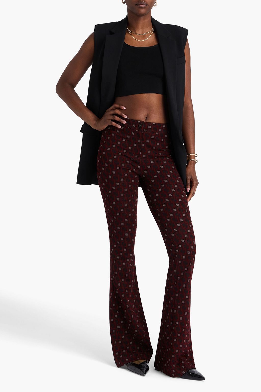 DIANE VON FURSTENBERG Schlaghose „Greg“ aus Jacquard