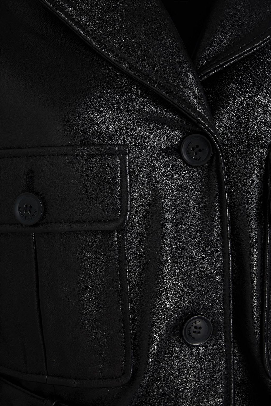 CLAUDIE PIERLOT Belted leather trench coat