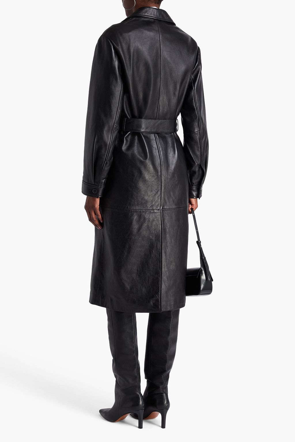 CLAUDIE PIERLOT Belted leather trench coat