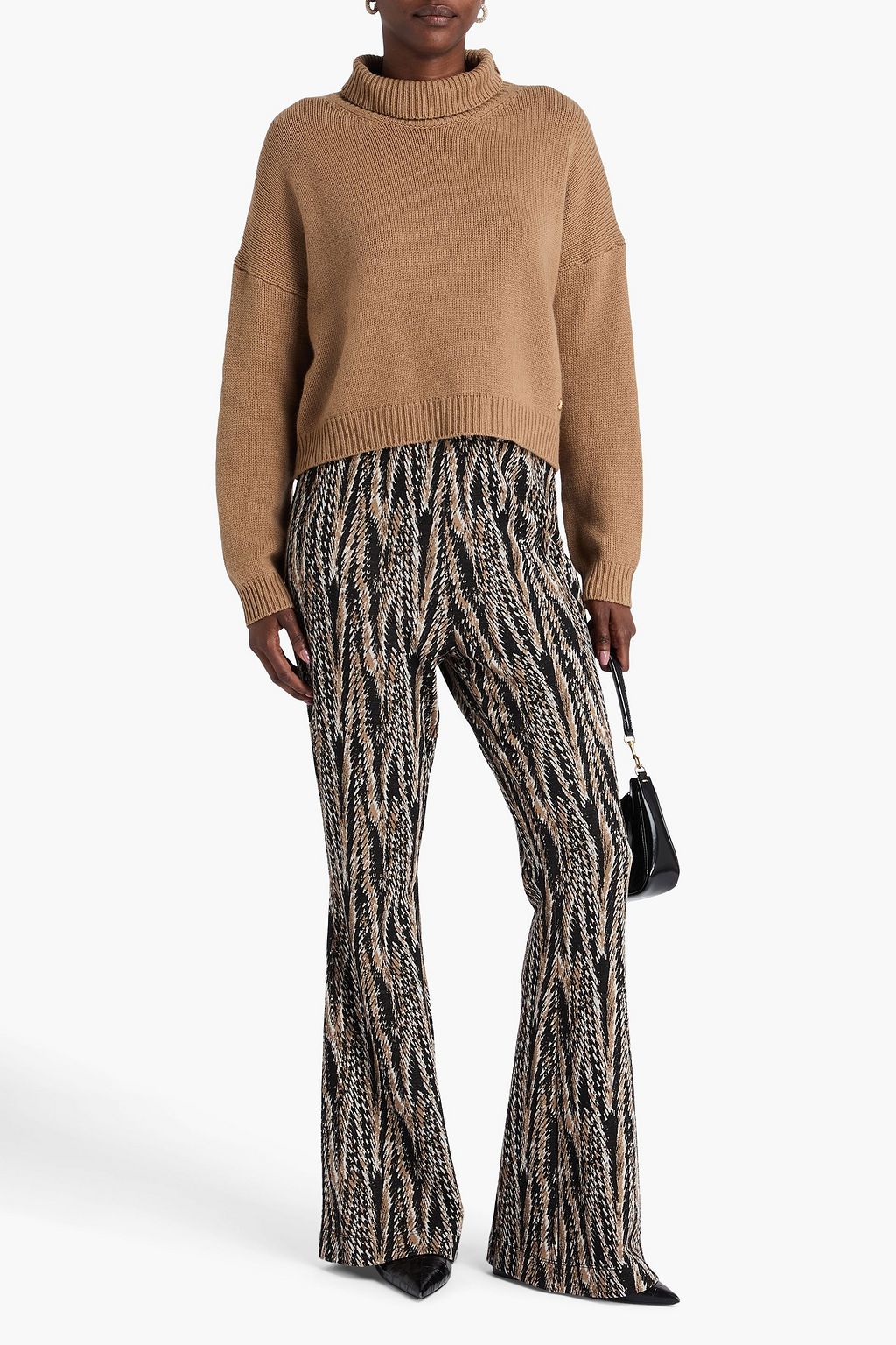 DIANE VON FURSTENBERG Schlaghose „Burano“ aus Jacquard mit Print