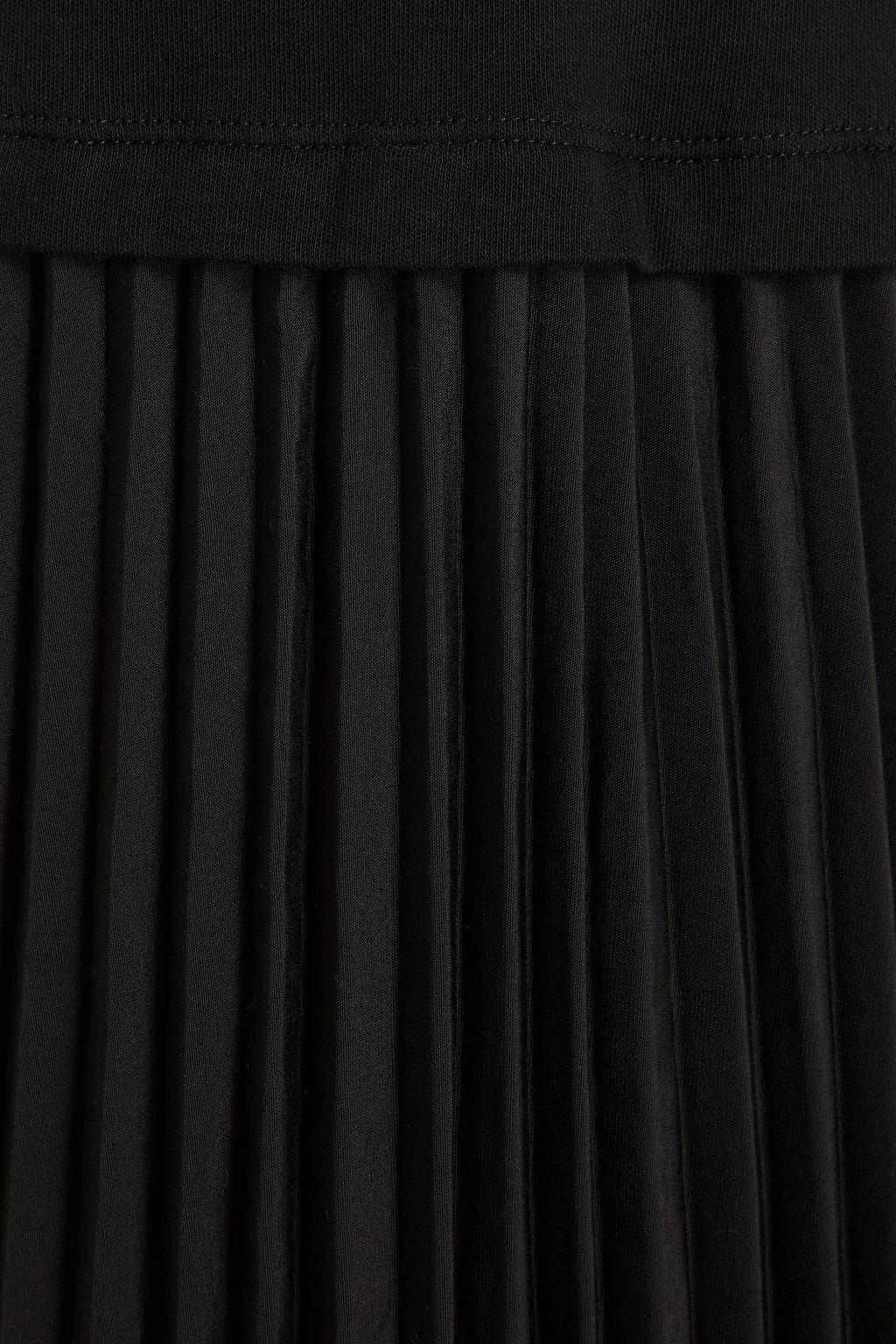 CLAUDIE PIERLOT Plissiertes Midikleid aus Crêpe mit Jersey-Einsätzen