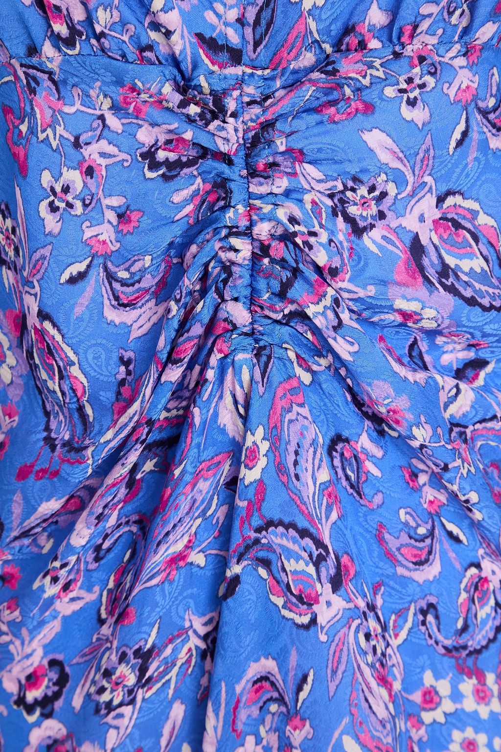 ISABEL MARANT ジャカード ミニワンピース ルーシュ入り フローラルプリント