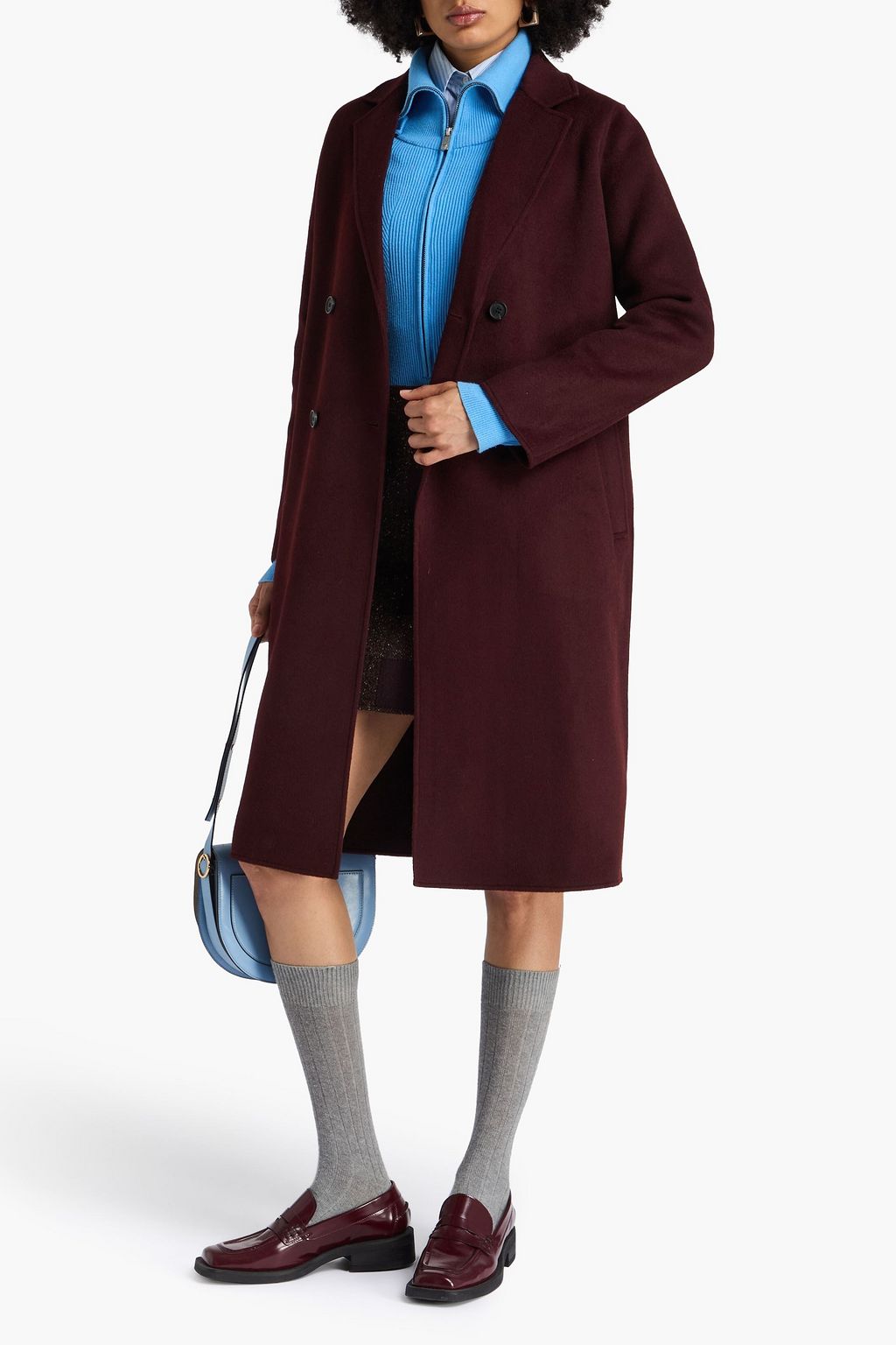 CLAUDIE PIERLOT 울 혼방 펠트 코트