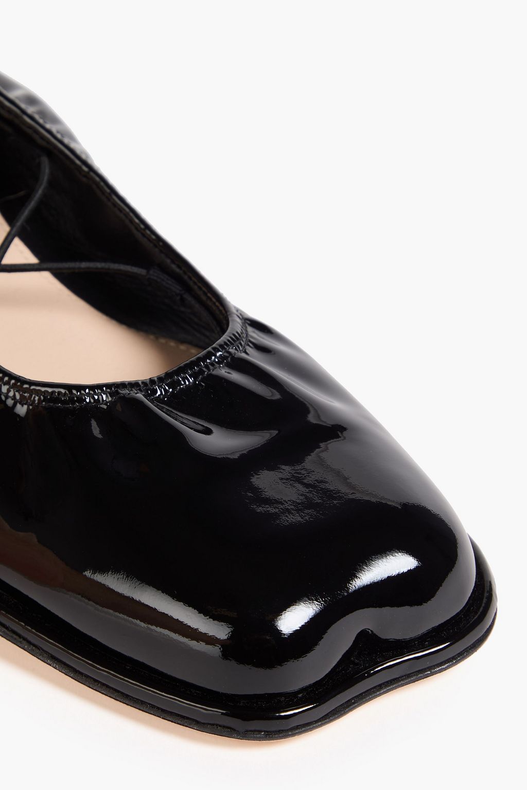 SIMONE ROCHA Heart-toe パテントレザー バレリーナシューズ