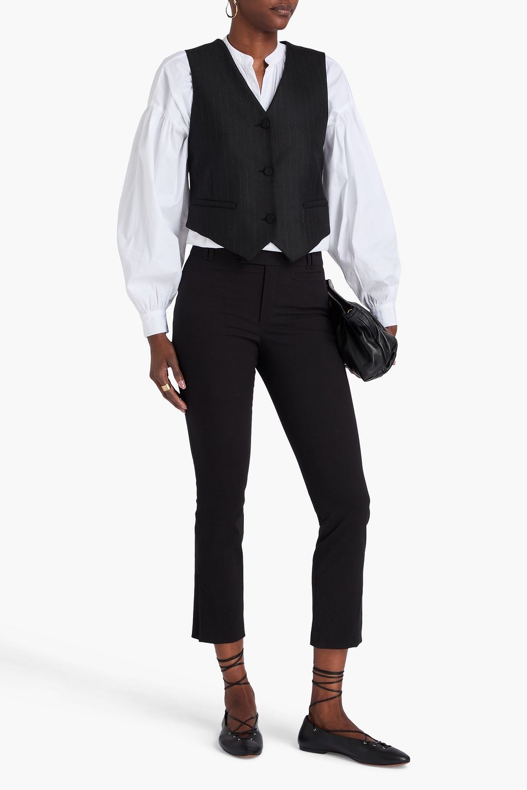 ISABEL MARANT Hose „Lovida“ mit geradem Bein aus Stretch-Crêpe aus einer Baumwollmischung
