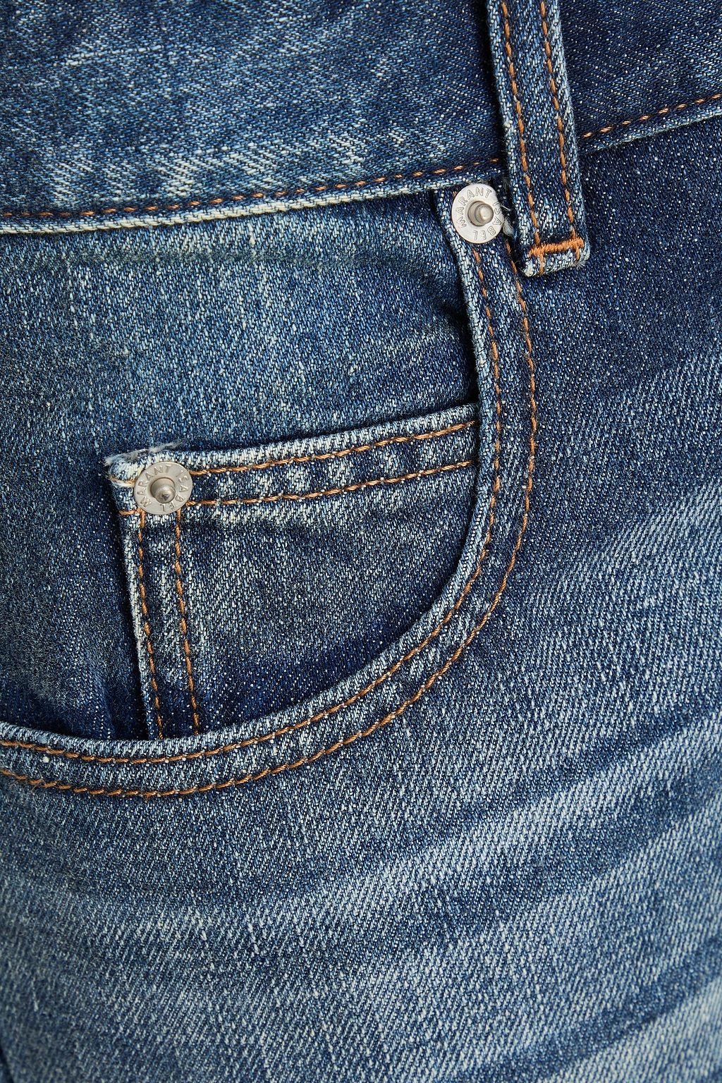 MARANT ÉTOILE ハイライズ フレアジーンズ 色あせ加工