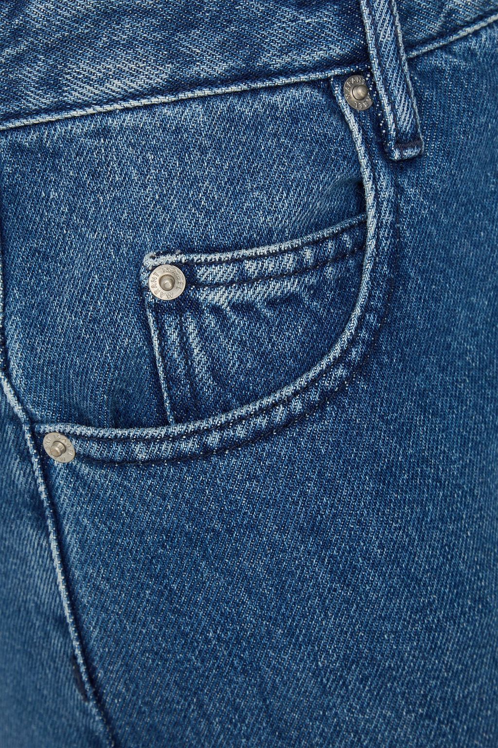 MARANT ÉTOILE ハイライズ テーパードジーンズ 色あせ加工