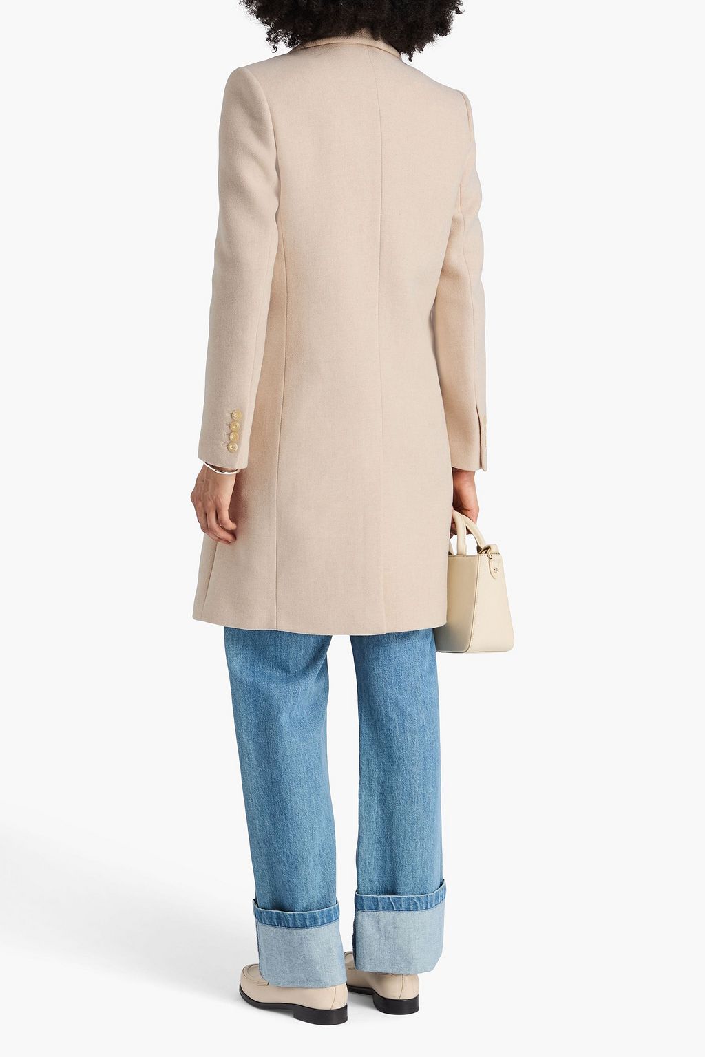 CLAUDIE PIERLOT 더블 브레스티드 울 혼방 코트