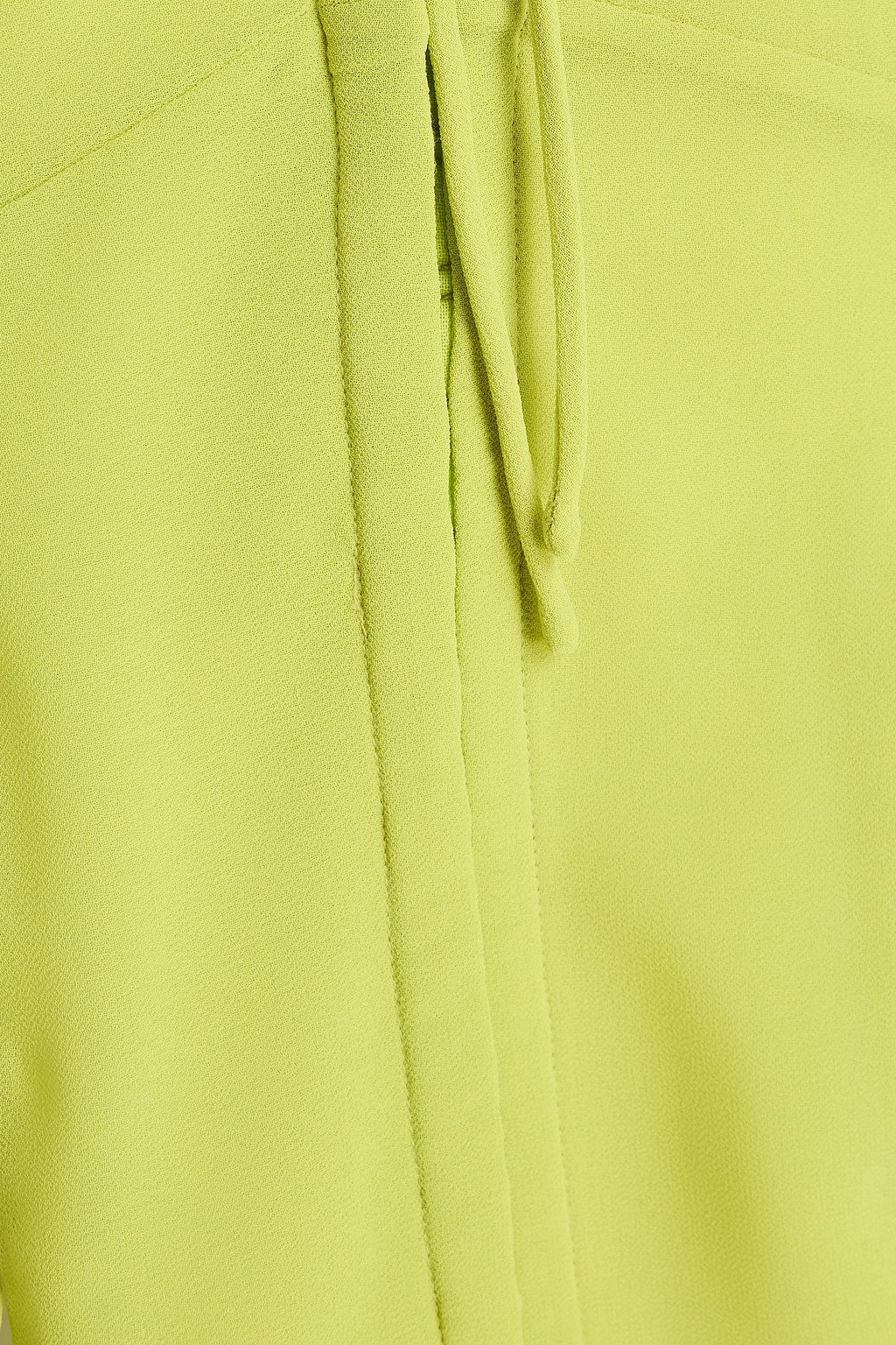 DE LA VALI Lace-up crepe top