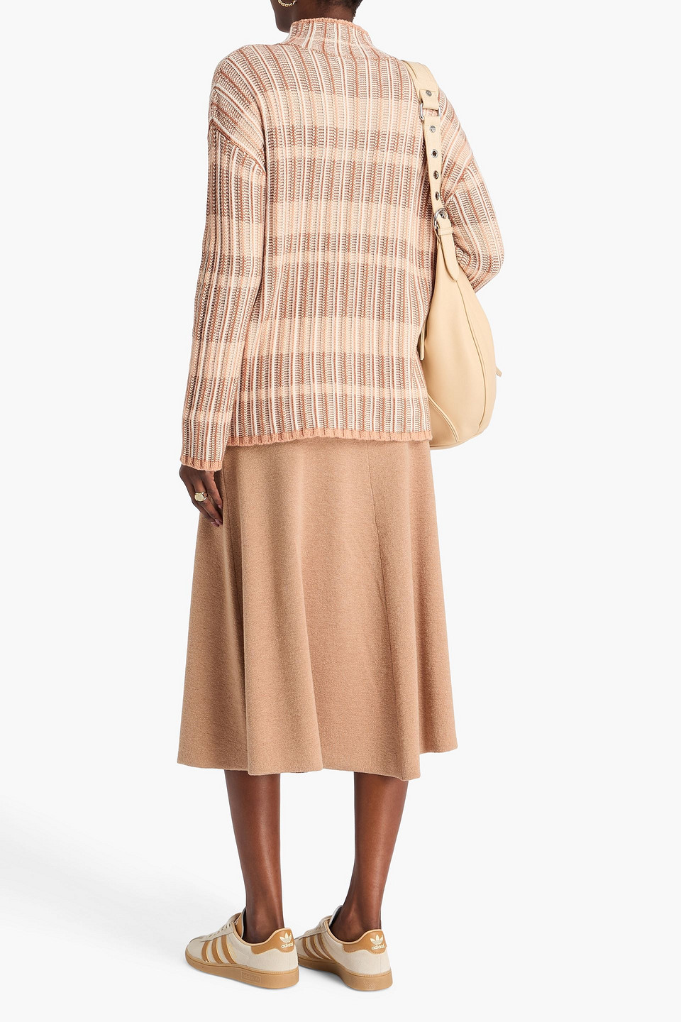  Chinti & Parker - Gestreifter Rollkragenpullover „dora“ Aus Jacquard-strick Aus Einer Woll-kaschmirmischung - Braun - Xs 