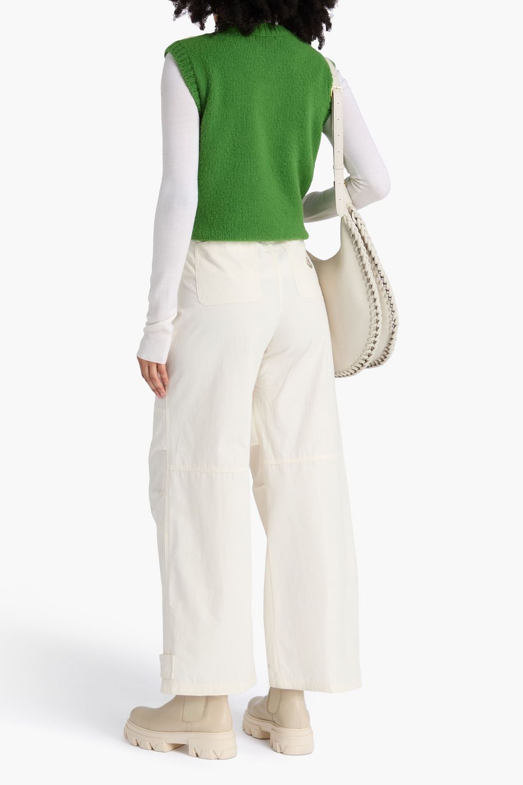 MONCLER Pleated ripstop cargo pants