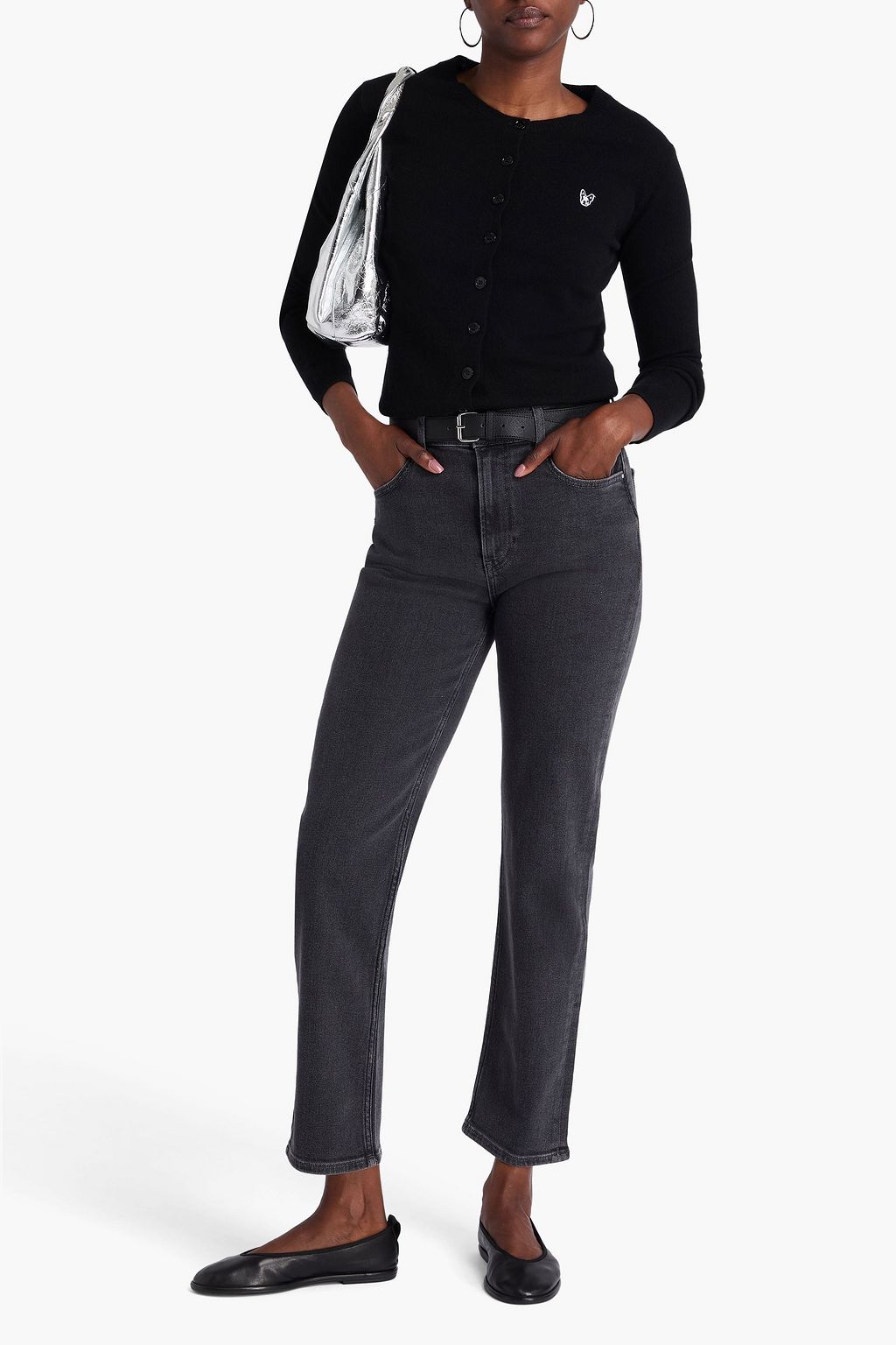 CLAUDIE PIERLOT High-rise slim-leg jeans