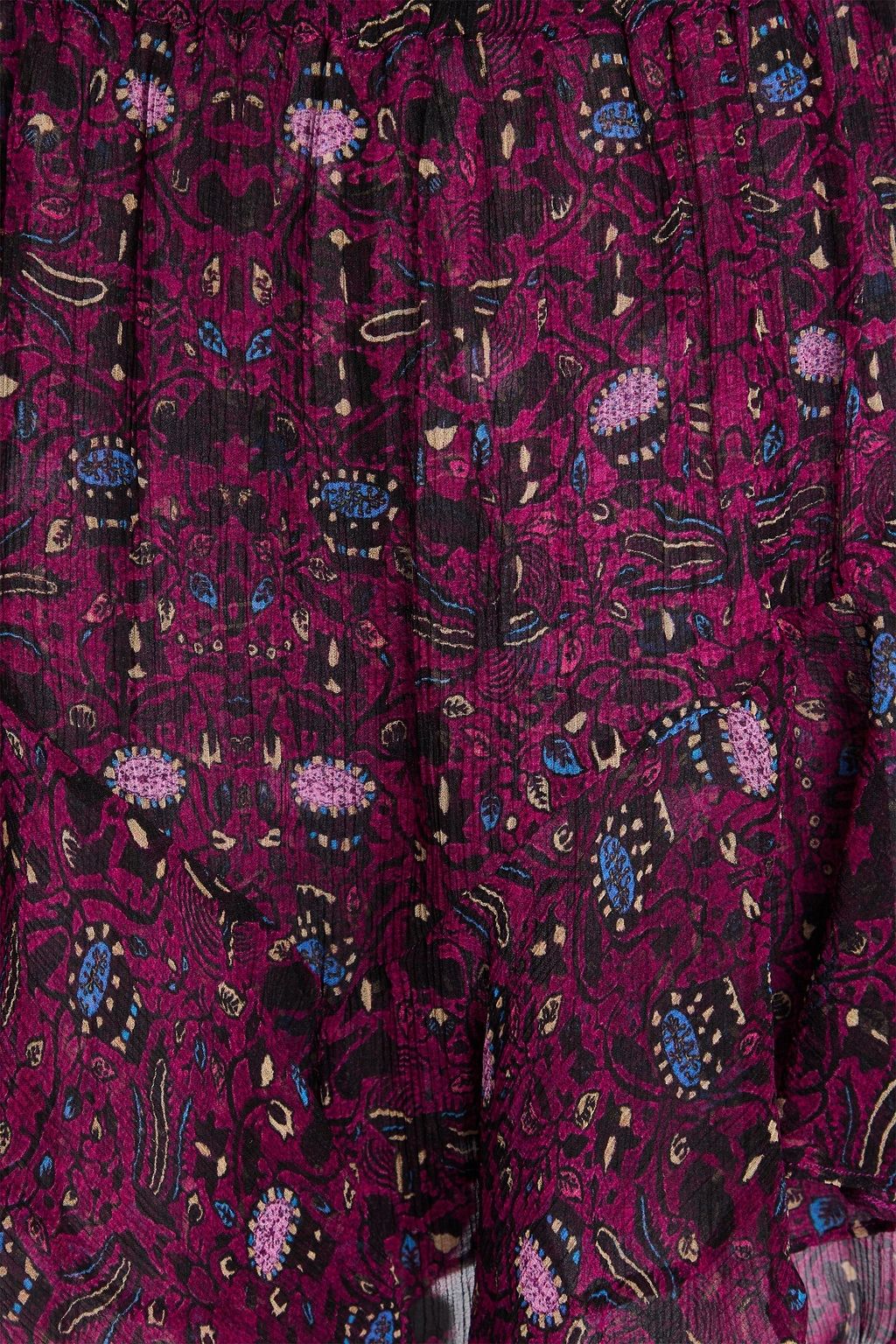 ISABEL MARANT シルククレポン ショートパンツ ラッフル付き プリント入り